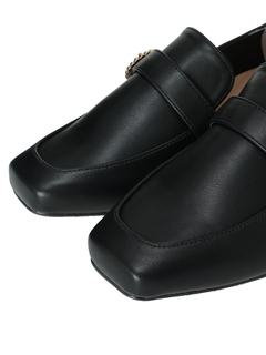 Re-J＆SUPURE(リジェイ＆スプル) |【la farfa SHOES/ラ・ファーファシューズ】ビジュー付きスクエアローファー