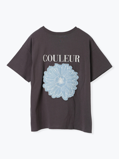 Re-J＆SUPURE(リジェイ＆スプル) |デニムフラワー刺繍Tシャツ