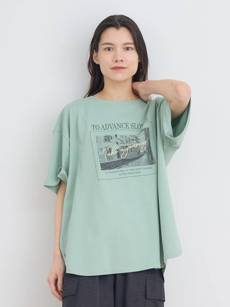 Re-J＆SUPURE(リジェイ＆スプル) |フォトプリント×ロゴ刺繍Tシャツ
