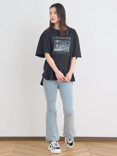 Re-J＆SUPURE(リジェイ＆スプル) |フォトプリント×ロゴ刺繍Tシャツ