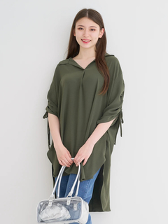 Re-J＆SUPURE(リジェイ＆スプル) |【接触冷感】袖ドロストスキッパーネックチュニック