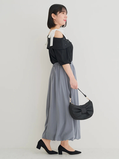 Re-J＆SUPURE(リジェイ＆スプル) |【WEB限定】ビジュー付きショルダーリボンオフショルトップス
