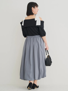 Re-J＆SUPURE(リジェイ＆スプル) |【WEB限定】ビジュー付きショルダーリボンオフショルトップス