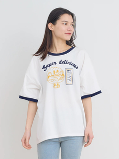 Re-J＆SUPURE(リジェイ＆スプル) |ハンバーガープリントリンガーTシャツ