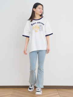 Re-J＆SUPURE(リジェイ＆スプル) |ハンバーガープリントリンガーTシャツ