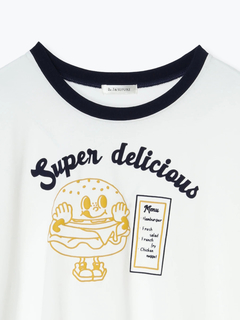 Re-J＆SUPURE(リジェイ＆スプル) |ハンバーガープリントリンガーTシャツ