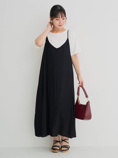 Re-J＆SUPURE(リジェイ＆スプル) |【接触冷感・UV】[SET]Tシャツ×キャミワンピース（無地・ドット柄・花柄）