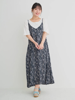 Re-J＆SUPURE(リジェイ＆スプル) |【接触冷感・UV】[SET]Tシャツ×キャミワンピース（無地・ドット柄・花柄）