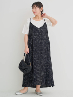 Re-J＆SUPURE(リジェイ＆スプル) |【接触冷感・UV】[SET]Tシャツ×キャミワンピース（無地・ドット柄・花柄）