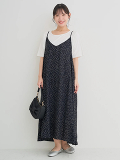Re-J＆SUPURE(リジェイ＆スプル) |【接触冷感・UV】[SET]Tシャツ×キャミワンピース（無地・ドット柄・花柄）