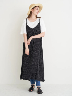 Re-J＆SUPURE(リジェイ＆スプル) |【接触冷感・UV】[SET]Tシャツ×キャミワンピース（無地・ドット柄・花柄）