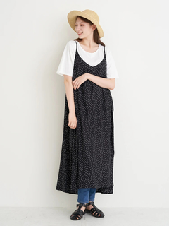 Re-J＆SUPURE(リジェイ＆スプル) |【接触冷感・UV】[SET]Tシャツ×キャミワンピース（無地・ドット柄・花柄）