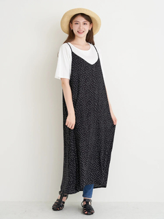 Re-J＆SUPURE(リジェイ＆スプル) |【接触冷感・UV】[SET]Tシャツ×キャミワンピース（無地・ドット柄・花柄）