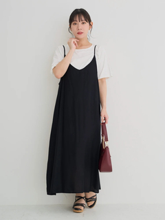 Re-J＆SUPURE(リジェイ＆スプル) |【接触冷感・UV】[SET]Tシャツ×キャミワンピース（無地・ドット柄・花柄）