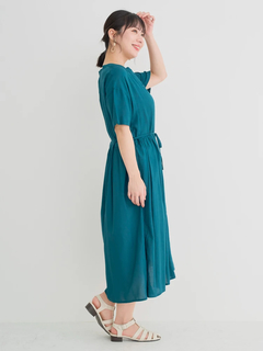 Re-J＆SUPURE(リジェイ＆スプル) |【接触冷感】ウエストリボンスキッパーシャツワンピース（無地・ストライプ柄・花柄）
