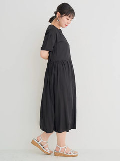 Re-J＆SUPURE(リジェイ＆スプル) |【接触冷感】ウエストリボンスキッパーシャツワンピース（無地・ストライプ柄・花柄）