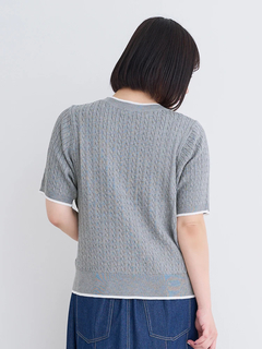 Re-J＆SUPURE(リジェイ＆スプル) |ロゴ刺繍ケーブルニットトップス
