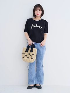 Re-J＆SUPURE(リジェイ＆スプル) |ロゴ刺繍ケーブルニットトップス