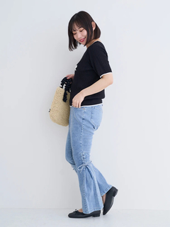 Re-J＆SUPURE(リジェイ＆スプル) |ロゴ刺繍ケーブルニットトップス