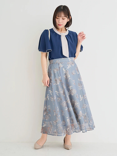 Re-J＆SUPURE(リジェイ＆スプル) |【WEB限定】花柄メッシュスカート
