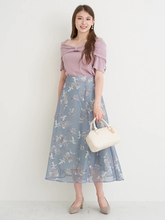 Re-J＆SUPURE(リジェイ＆スプル) |【WEB限定】花柄メッシュスカート