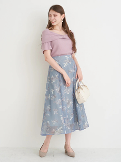Re-J＆SUPURE(リジェイ＆スプル) |【WEB限定】花柄メッシュスカート
