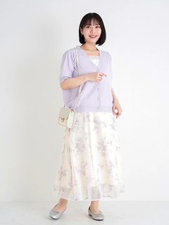 Re-J＆SUPURE(リジェイ＆スプル) |【WEB限定】花柄メッシュスカート