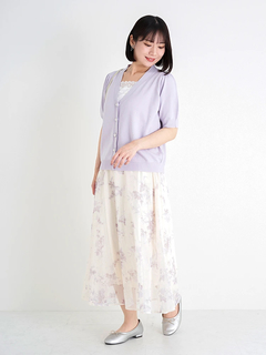 Re-J＆SUPURE(リジェイ＆スプル) |【WEB限定】花柄メッシュスカート