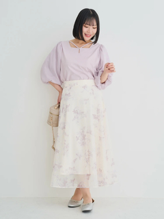 Re-J＆SUPURE(リジェイ＆スプル) |【WEB限定】花柄メッシュスカート