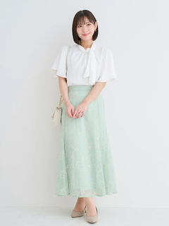 Re-J＆SUPURE(リジェイ＆スプル) |【WEB限定】ラメ花柄刺しゅうマーメイドスカート