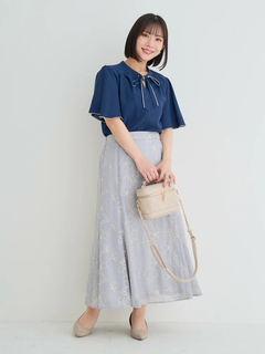 Re-J＆SUPURE(リジェイ＆スプル) |【WEB限定】ラメ花柄刺しゅうマーメイドスカート