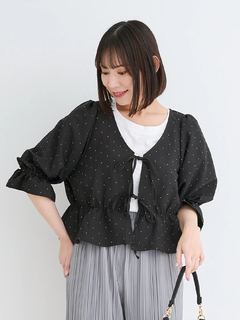 Re-J＆SUPURE(リジェイ＆スプル) |【WEB限定】ビジュージョーゼットリボンカーディガン
