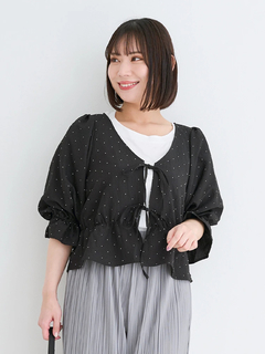 Re-J＆SUPURE(リジェイ＆スプル) |【WEB限定】ビジュージョーゼットリボンカーディガン