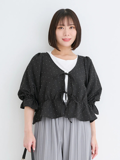 Re-J＆SUPURE(リジェイ＆スプル) |【WEB限定】ビジュージョーゼットリボンカーディガン