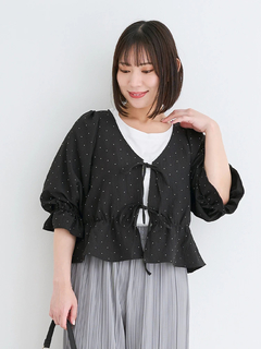 Re-J＆SUPURE(リジェイ＆スプル) |【WEB限定】ビジュージョーゼットリボンカーディガン