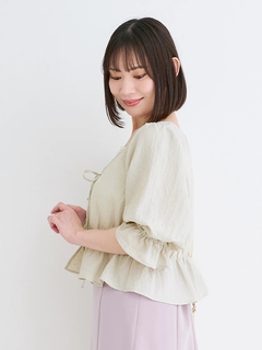Re-J＆SUPURE(リジェイ＆スプル) |【WEB限定】ビジュージョーゼットリボンカーディガン