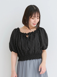 Re-J＆SUPURE(リジェイ＆スプル) |【WEB限定】[前後2WAY]ビジュージョーゼットオフショルブラウス