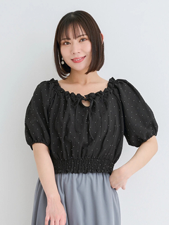 Re-J＆SUPURE(リジェイ＆スプル) |【WEB限定】[前後2WAY]ビジュージョーゼットオフショルブラウス