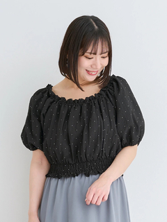 Re-J＆SUPURE(リジェイ＆スプル) |【WEB限定】[前後2WAY]ビジュージョーゼットオフショルブラウス