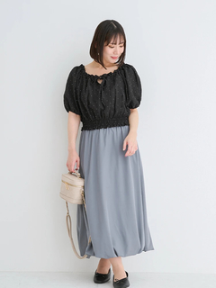 Re-J＆SUPURE(リジェイ＆スプル) |【WEB限定】[前後2WAY]ビジュージョーゼットオフショルブラウス