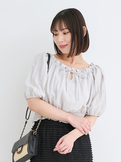 Re-J＆SUPURE(リジェイ＆スプル) |【WEB限定】[前後2WAY]ビジュージョーゼットオフショルブラウス