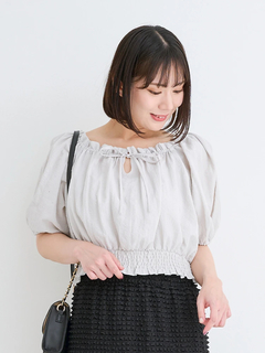 Re-J＆SUPURE(リジェイ＆スプル) |【WEB限定】[前後2WAY]ビジュージョーゼットオフショルブラウス