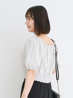 Re-J＆SUPURE(リジェイ＆スプル) |【WEB限定】[前後2WAY]ビジュージョーゼットオフショルブラウス