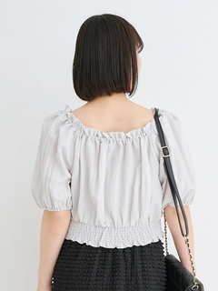 Re-J＆SUPURE(リジェイ＆スプル) |【WEB限定】[前後2WAY]ビジュージョーゼットオフショルブラウス