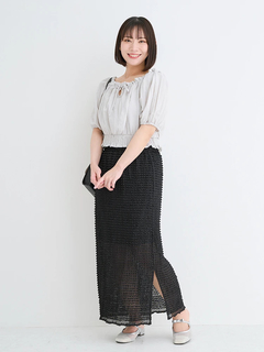 Re-J＆SUPURE(リジェイ＆スプル) |【WEB限定】[前後2WAY]ビジュージョーゼットオフショルブラウス