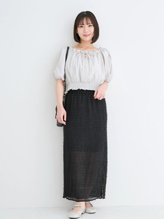 Re-J＆SUPURE(リジェイ＆スプル) |【WEB限定】[前後2WAY]ビジュージョーゼットオフショルブラウス