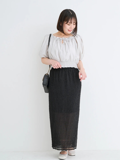 Re-J＆SUPURE(リジェイ＆スプル) |【WEB限定】[前後2WAY]ビジュージョーゼットオフショルブラウス