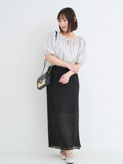 Re-J＆SUPURE(リジェイ＆スプル) |【WEB限定】[前後2WAY]ビジュージョーゼットオフショルブラウス