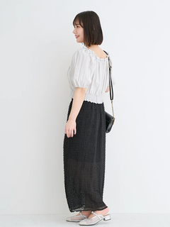 Re-J＆SUPURE(リジェイ＆スプル) |【WEB限定】[前後2WAY]ビジュージョーゼットオフショルブラウス