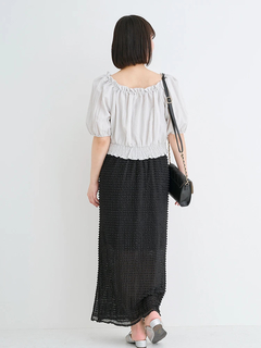 Re-J＆SUPURE(リジェイ＆スプル) |【WEB限定】[前後2WAY]ビジュージョーゼットオフショルブラウス